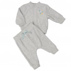 H13511: Baby Boys Velour 2 Piece Outfit (0-9 Months)